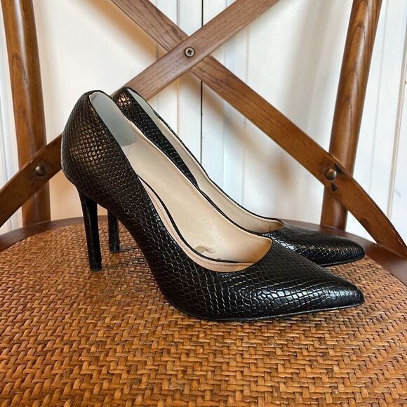 Zara Trafulec black stiletto heel size 37/6.5 - Picture 3 of 12